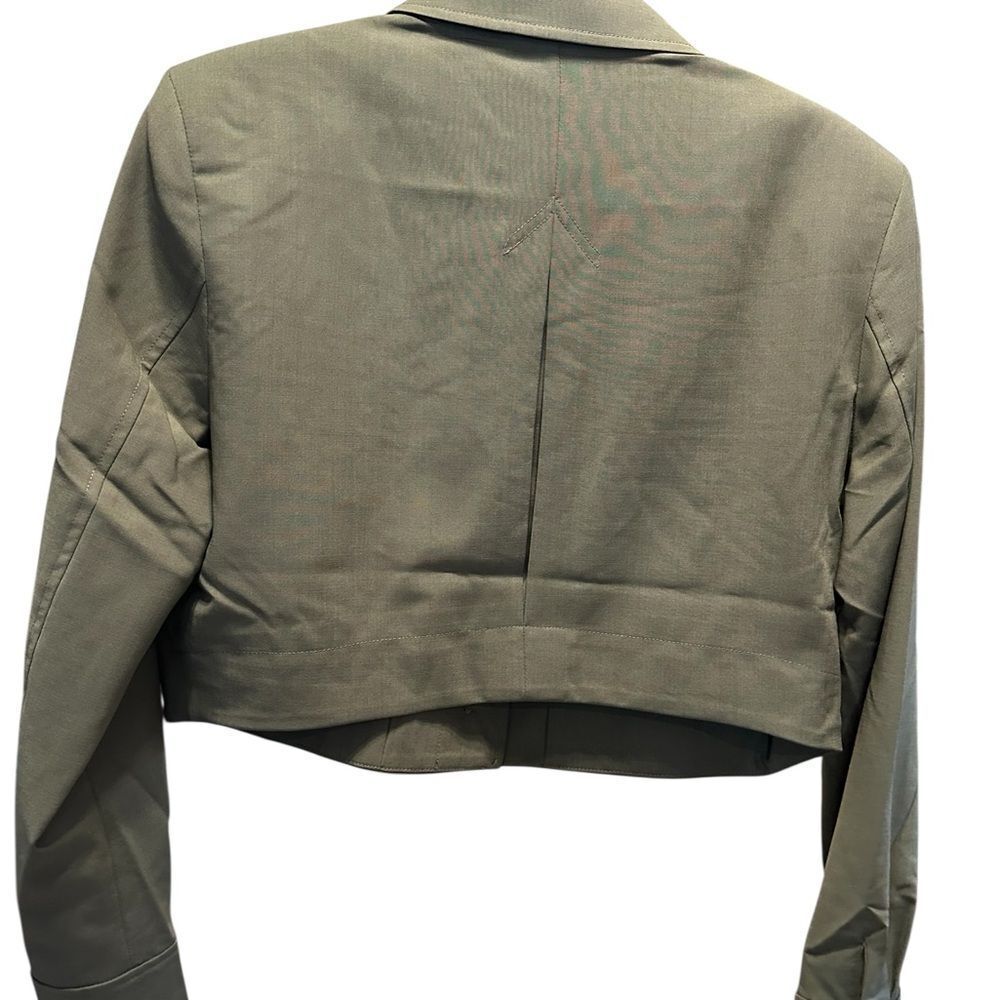 NWT GATQ Women’s Olive Green Utility Cropped Shirt Jacket - Large - Picture 11 of 12